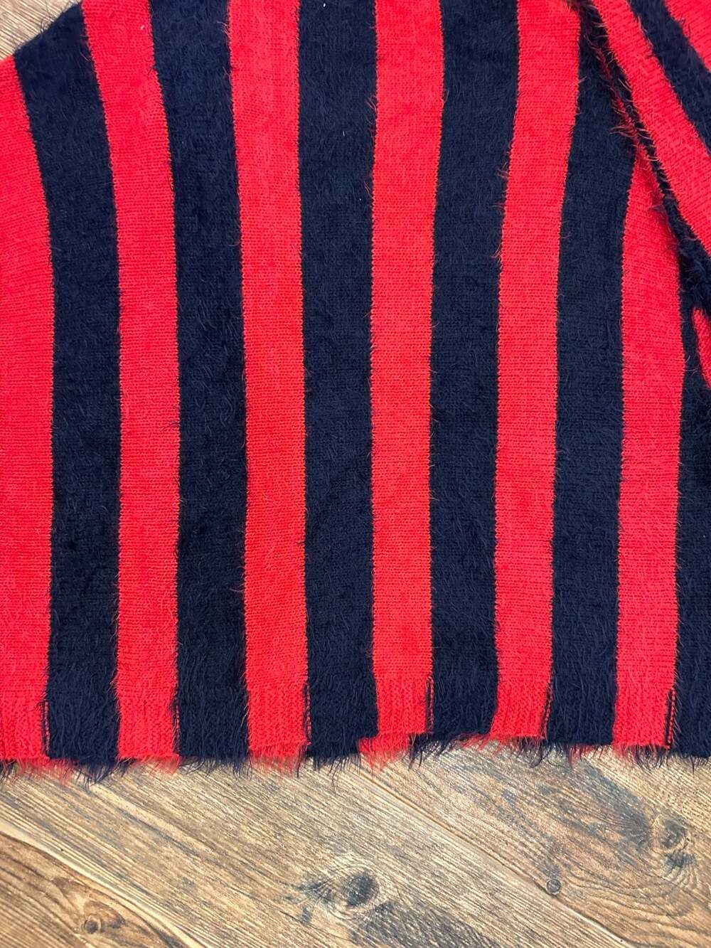 Blank NYC Striped Eyelash Knit Mock Neck Sweater - Picture 2 of 8